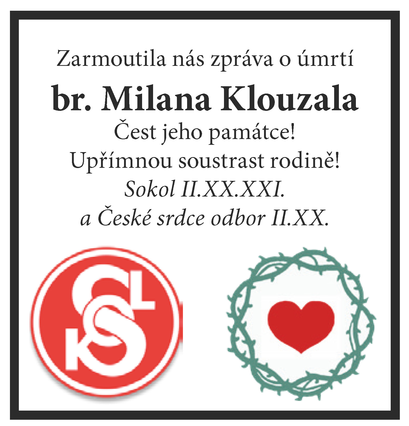 VSL_2026_04-05_INZERCE_Sokol II-XX-XXI_ČS II-XX_umrti Klouzal