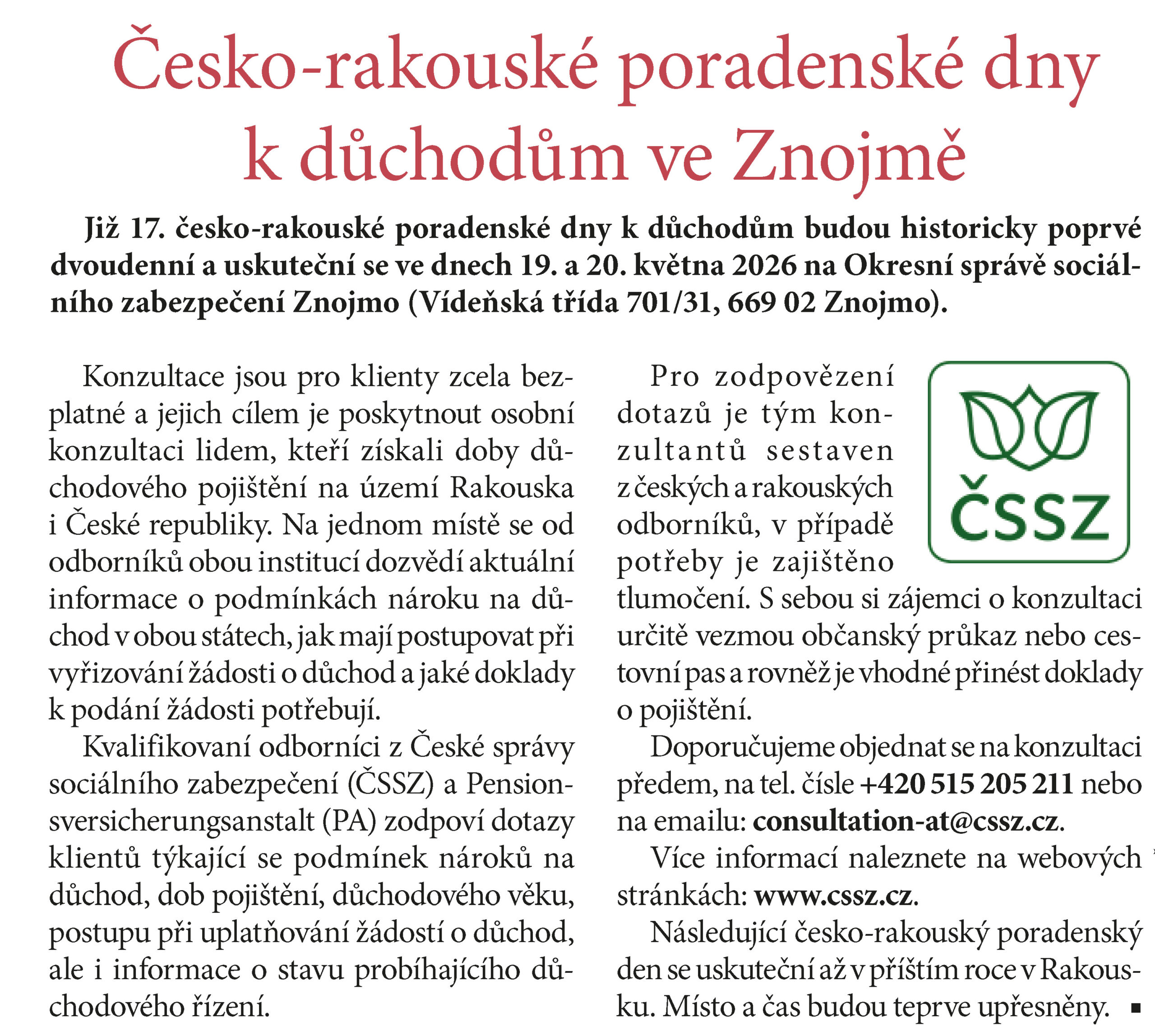 VSL_2026_12-14_str 8_ČSSZ_Poradenské dny Znojmo