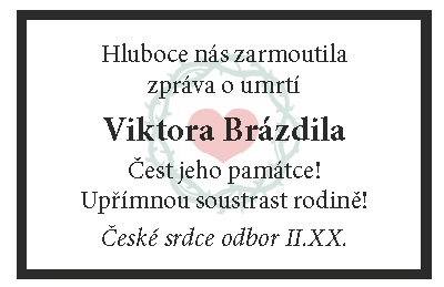 VSL_2026_23-24_INZERCE_ČS odbor II XX_umrti Viktor Brázdil